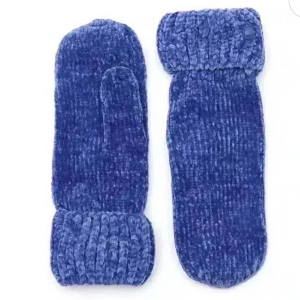 Kurt Geiger Chenille Kensington Gloves In Blue
